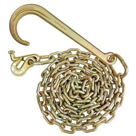 VULCAN Johnstown Tow Chain with 15 Inch Forged J Hook and T Hook - Grade 70-6 Foot - 4,700 Pound Safe Working Load