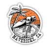 Squiddy Mavericks Surfing Surf Big Wave - Vinyl Sticker for Car, Laptop, Notebook (5" Wide)