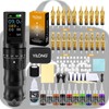 YILONG Wireless Tattoo Kit Complete Rotary Pen Machine 1200mAh Power