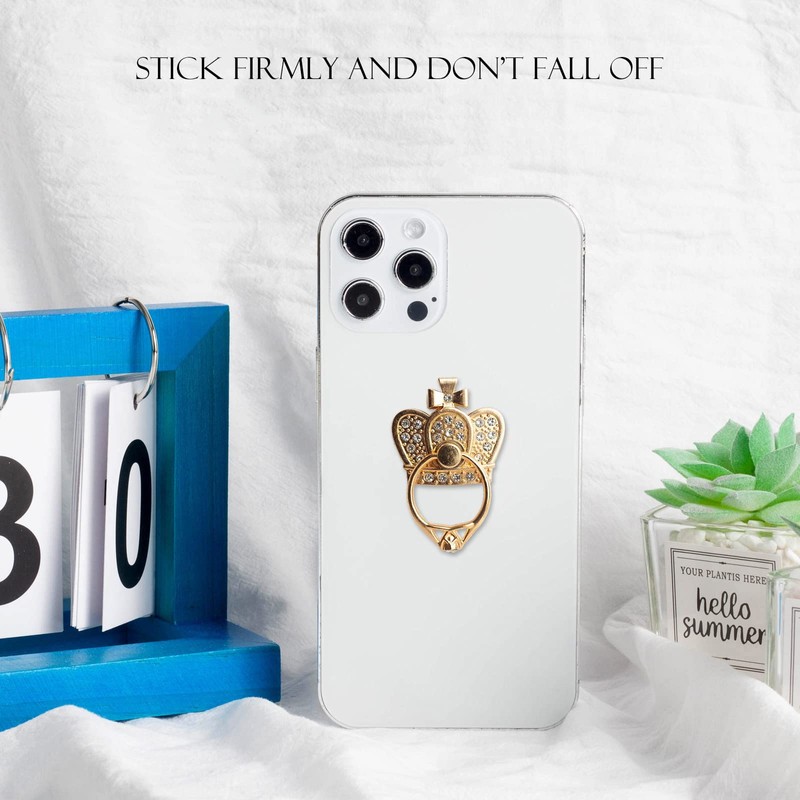 [2 Packs] Crown Glitter Bling Bling Phone Ring Holder, Sparkle