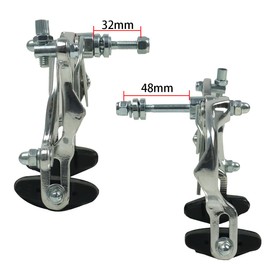 CYSKY Bike Brakes Set, Front and Rear C-Type Brakes Calipers, Include Inner and Outer Cables and Bike Brake Levers Kit for MTB Road Bicycle (Silver)