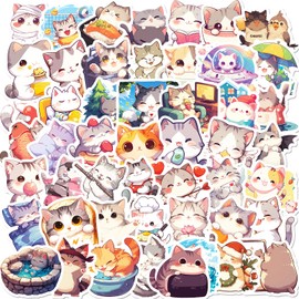 fashion cell phone stickers waterproof stickers 50 sheets sticker set stickers stickers DIY decorations note stickers videos classmates gifts birthday gifts office supplies stickers cute cat