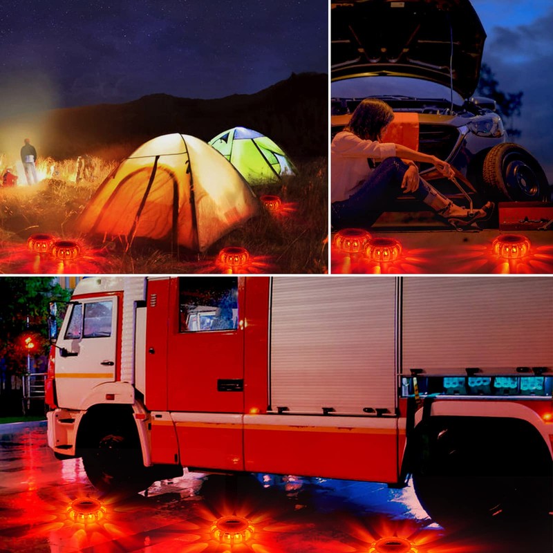 HEIGPAN GP906 LED Road Flares Safety Flashing Warning Lights Kit,