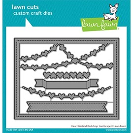Lawn Fawn LF3021 Heart Garland Background: Landscape Cutting Dies