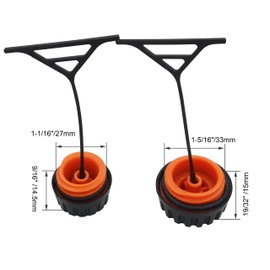 025 Fuel Cap & Oil Cap Lids for Sthil 010 011 012 020 020T 021 023 024 025 026 028 034 034S 036 038 048 Chainsaw Oil Gas Tank Cap Replace 0000 350 0520, 0000 350 0510, 2 Pack