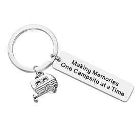 Camper Keyring Gifts Gifts for Camping RV Travel Campsite Gift for Friends Camping Lover Travel Camping Gift for Women Men Husband Boyfriend Sister Retirement Anniversary Graduation Birthday Gifts