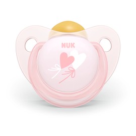 NUK Rose & Blue Baby Dummies | 0-6 Months | BPA-Free Latex Soothers | Pink | 2 Count