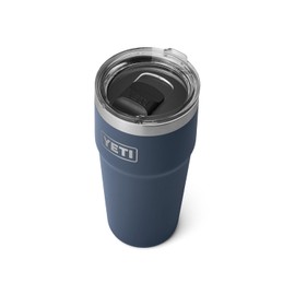 YETI Rambler 20 oz Stackable Tumbler, Stainless Steel, Vacuum Insulated with MagSlider Lid, Navy