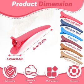 LELE LIFE 18Pcs Hair Clips for Styling Sectioning, Non Slip Matte Alligator Hair Clips Duck Billed Hair Roller Clips for Makeup Salon Hairdresser, No Crease (6 Colors B)