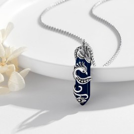 ABIGY Phoenix Necklace 925 Sterling Silver with Austrian Crystal Phoenix Pendant Phoenix Jewellery Birthday Gift