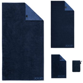 Joop! Classic Doubleface 1600 hand towel, navy 14, washing glove, 16 x 22 cm