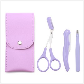 Jaram Communication Portable Travel Eyebrow Scissors Eyebrow Trimmer Razor Set