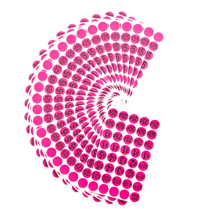 Sunburst Systems 7035 Priced Garage Sale Stickers, 1,000 Count Pre-Printed