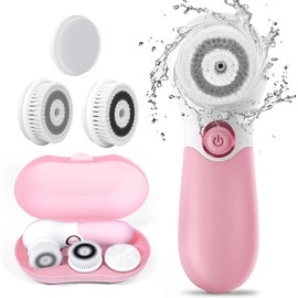 Cepillo facial eléctrico para limpieza facial, cepillo limpiador facial con 3 cabezales de cepillo, cepillo giratorio TOUCHBeauty para limpieza profunda, cepillo limpiador facial para masajes