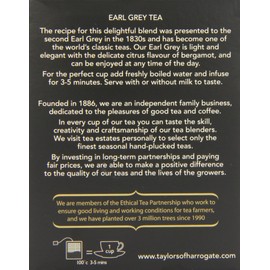 Taylors of Harrogate Earl Grey Tea, 20 Tea Bags (Pack of 6, Total 120 Teabags)