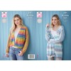 King Cole 5649 Knitting Pattern Womens Short and Long Cardigans