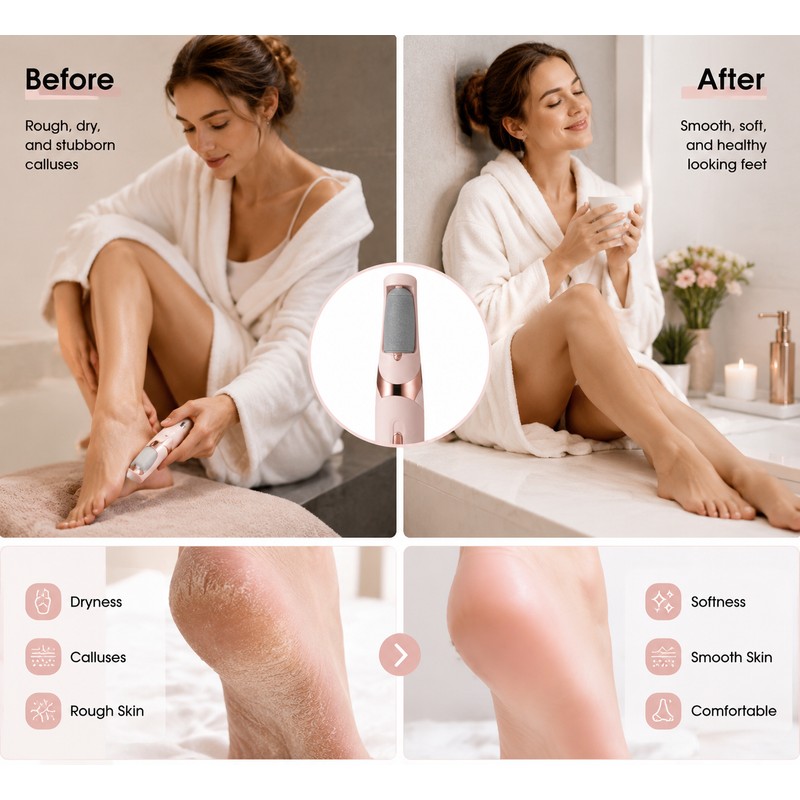 Electric Foot File for Smooth Feet – USB Rechargeable Callus