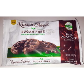 Russell Stover Sugar Free Dark Chocolate Baking Chips 8oz (227g)