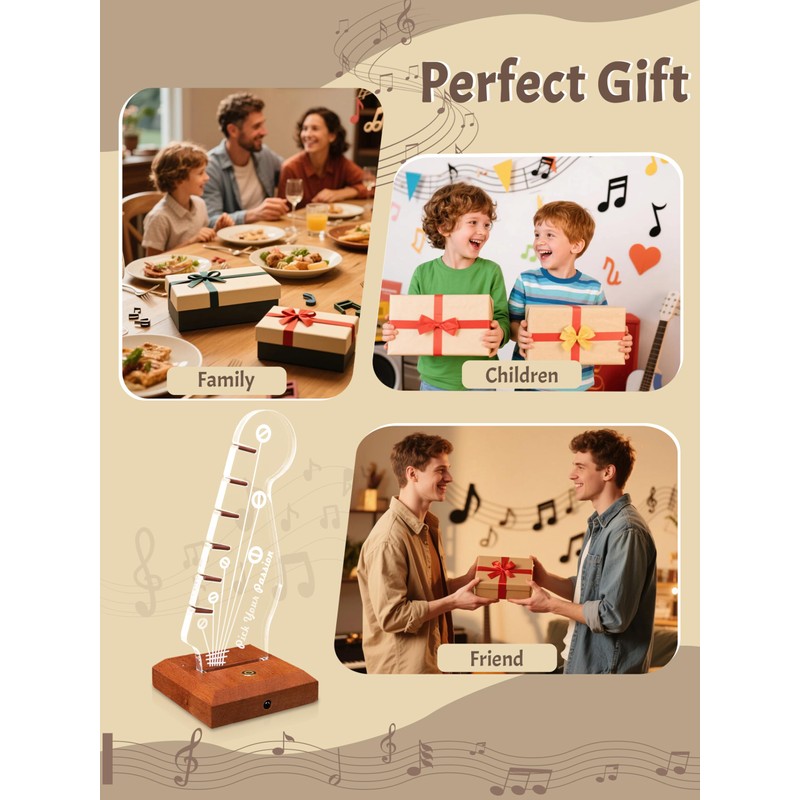 CoolGift Mart Light Up Guitar Pick Holder, Guitar Pick Holder-16