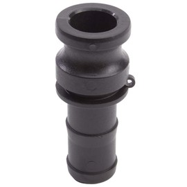 Made in the USA 1 1/4" x 1 1/4" PVC Camlock Hose Shank Fitting - Plastic Hose Barb Coupler - Poly Type E Male Cam Lock Hose Adapter - Barbed Hose Cam & Groove Coupler