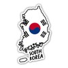 Squiddy South Korea Map with Flag - Vinyl Sticker Decal for Phone, Laptop, Water Bottle - 3"