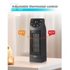 BLACK+DECKER Oscillating Ceramic Desktop Heater with Remote with Adjustable Thermostat,