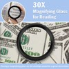 Rongon 30X Portable Pocket Reading Magnifier Optics Loupes Mini Desk