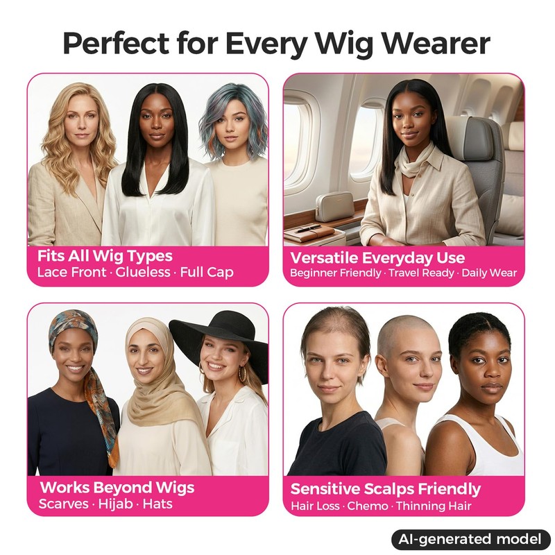 Labhairs Wig Grip Cap for Women, Lace Cap with 4x5