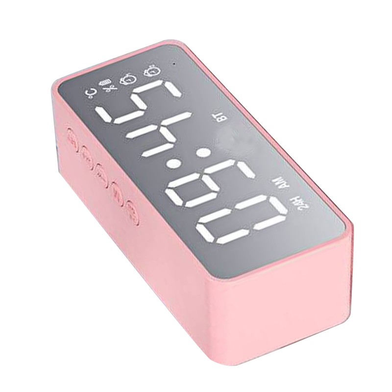 Bluetooth Speaker Alarm Clock Multifunction Electric Alarm Clocks Mirror Surface