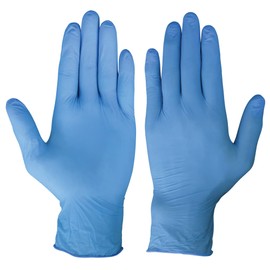 Simon NT-500 Nitrile Rubber Gloves, Disposable Gloves, Powder Free, Touch Panel Compatible, Food Sanitation Act Compliant, Pack of 100