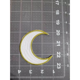 EmbroideryByZevotek Crescent Moon Iron on Patch Sew on Patch Funny Patch