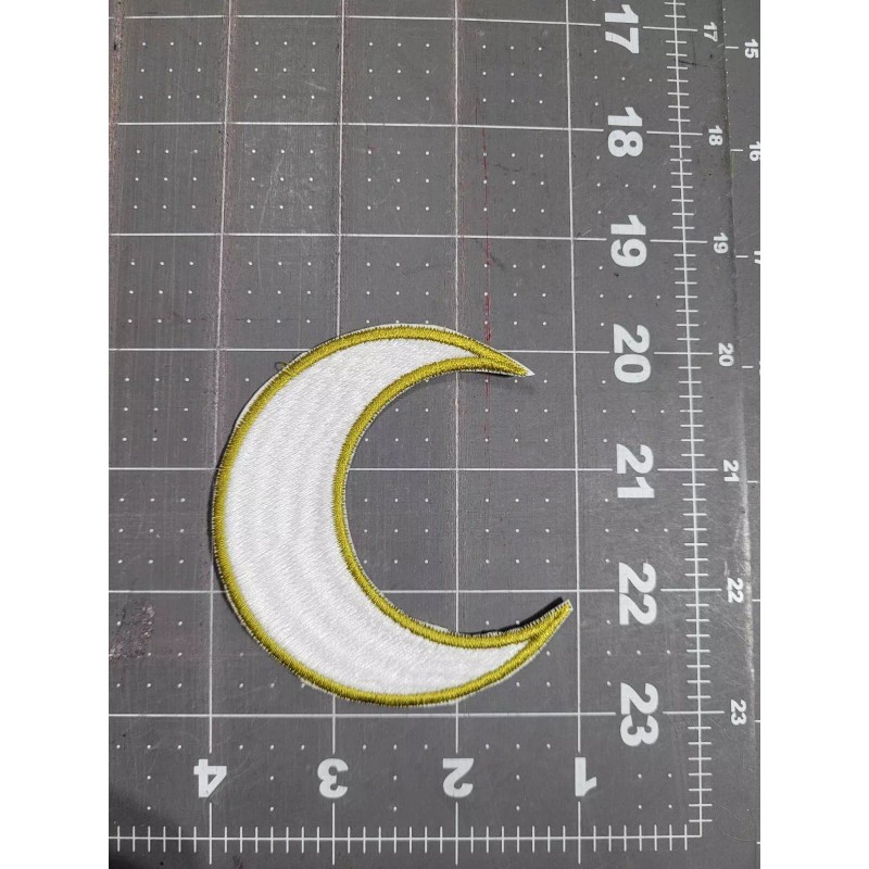 EmbroideryByZevotek Crescent Moon Iron on Patch Sew on Patch Funny
