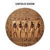 WZYWHJ Ancient Egyptian Hieroglyph Printing Round Decorative Tablecloth 60 in