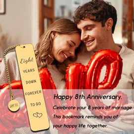 8 Year Bronze Anniversary Wedding Gifts 8 Year Bronze Anniversary Gi fts 8th Anniversary G ifts for Him Bronze 8 Year Anniversary GIF ts Happy Anniversary Bookmarks 8 Year Anniversary GIF ts for Her