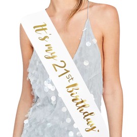 ADBetty"It's My 21st Birthday" Sash - 21st Birthday Sash Birthday Girl Sash 21 Birthday Party Favours