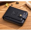 BULLCAPTAIN Genuine Leather Men Wallet with ID Window RFID Blocking