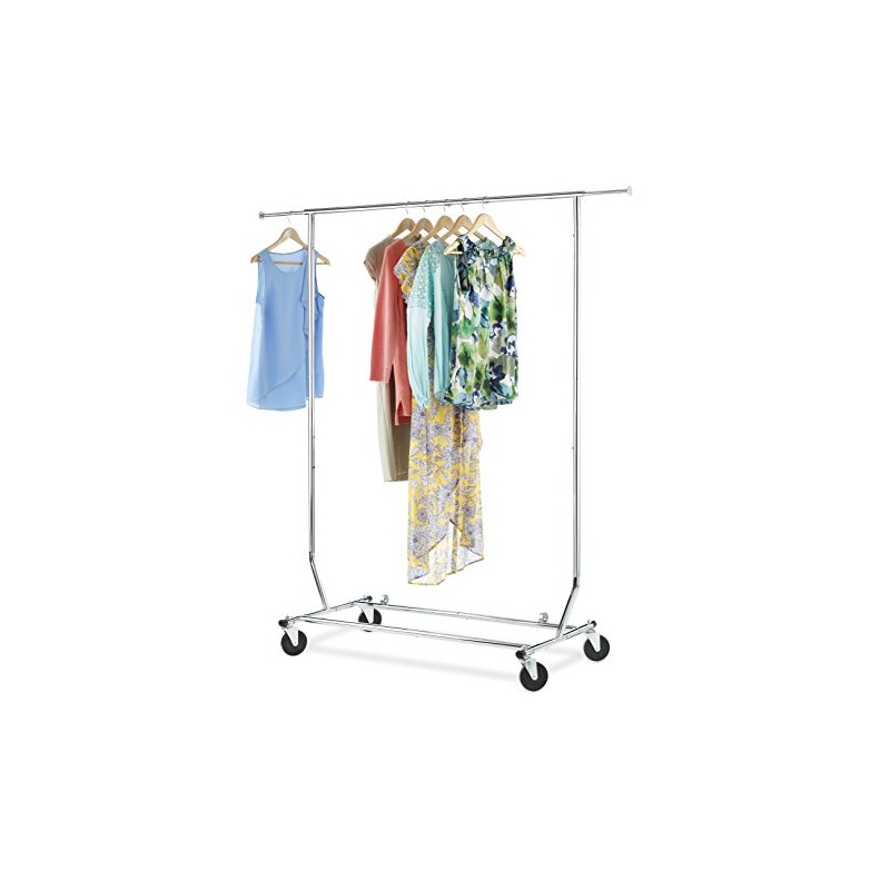 Whitmor Garment Rack - Foldable for Easy Storage - Chrome