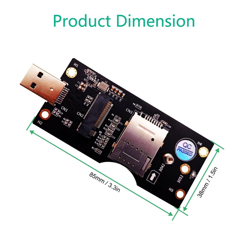 M.2 to USB 3.0 Adapter Riser Card with SIM Card