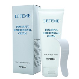 Hair Removal Cream for Women and Men，Gentle hair remover for sensitive skin，Removes unwanted body hair for all skin types (3.4 oz) - with spatula