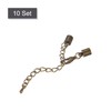 sourcing map 10Sets 5mm Leather Cord End Caps with Lobster