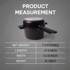 Alva Neat 5 in 1 Black Ceramic Nonstick Cookware Set All in One Space Saving Non Toxic Cookware PFAS, PFOA & PFTE Free, Frying Pan, Sauce Pan, Dutch Oven & Coaster, Pots and Pans Set for Cooking