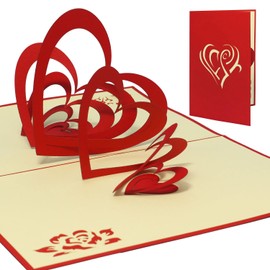 Lin Pop Up 3D Greeting Cards Wedding Cards Wedding Card, Wedding Invitations, Wedding Congratulations, Heart in Heart