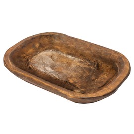 MAINEVENT Decorative Bowl Home Decor Approx 10x14 Inch, Wooden Dough, Wooden Wood Dining Room Table Centerpiece Decor Wood Bowl Key Decorative Centerpiece Baguette Bowl Made in USA