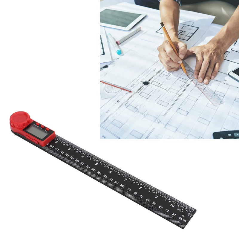 Digital Display Angle Ruler 2 in 1 Plastic Lightweight Convenient