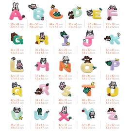 LEMESO 26 piezas Ropa Parches de 26 Letras Colores Varios Costura para Niños Parches Alfabetos A-Z Decorativos para Ropa DIY Zapatos Diseño Apliques Decoraciones