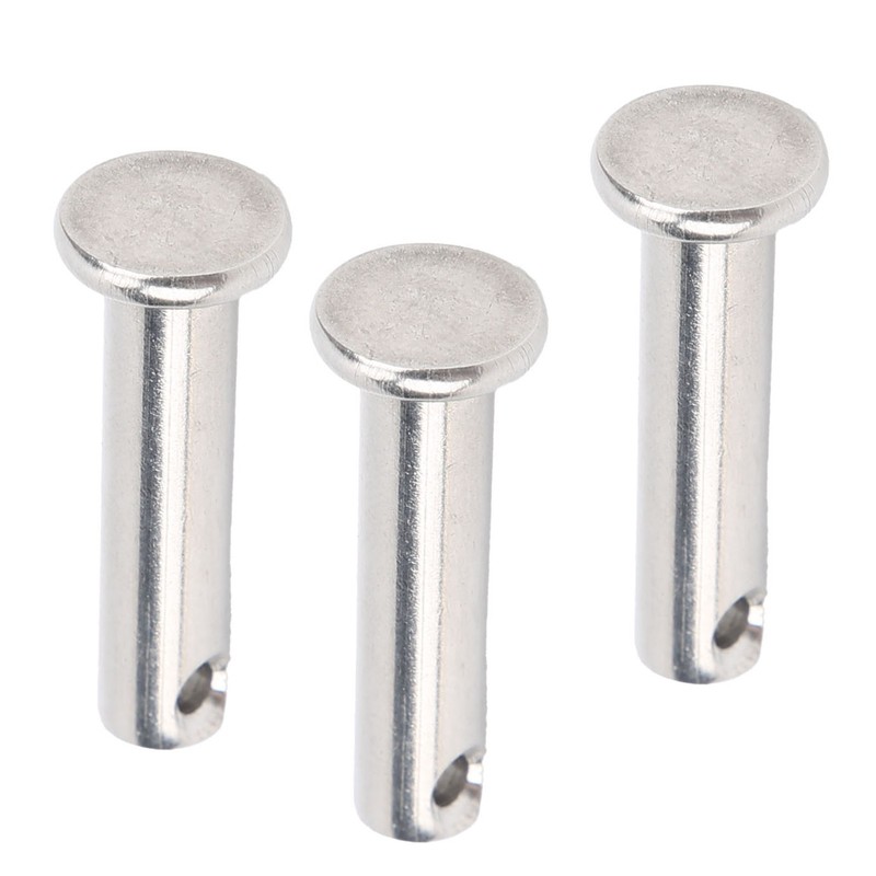 50Pcs Round Clevis Pins Flat Head 304 Stainless Steel Locating