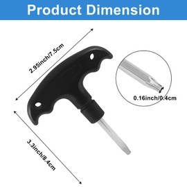 OSVJE 1 Pack Adjustable Golf Torque Wrench, Ergonomic Plastic Handle Stainless Steel Driver Tool, Portable Ball Club Adjustment Head Tool for Ball Club Driver Equipment/Golfers（Black）