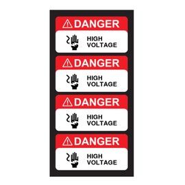 Danger High Voltage Stickers (Small) | Heavy-Duty Signs for Machinery & Equipment | Weatherproof, Ultra Durable Safety Labels – USA Made (2x1 Inch), 20-Pack