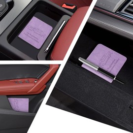 Peisicne 2-Pack Car Registration and Insurance Holder for Women Men, Glove Box Paperwork Organizer with Magnetic Buckle for Easy Access and Protect Documents and Various Cards in Vehicle, Purple