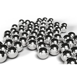 (1,000 Pieces) Carbon Steel Precision Balls for Industrial, Handicraft and Practice Purposes, 1/4" (6.35mm), Straight and Precise.